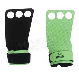 Empuñaduras de mano de cuero para gimnasio, soporte de muñeca de protección de palma para ejercicio de entrenamiento cruzado - Product Image 5