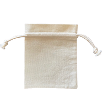 Pochette à cordon en toile unie en cèdre du Liban, résistante aux déchirures, légère, 4,5x5,5 cm, sac cadeau écologique, tendance