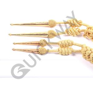 Aiguillette dorée personnalisée de haute qualité, uniforme de cérémonie confortable avec deux embouts dorés - Product Image 6