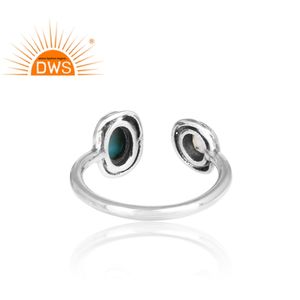 Bague combinée en argent avec pierres précieuses naturelles, vente en gros, bijoux en Quartz, zircon, oxy, accessoire pour conception de bijoux - Product Image 4