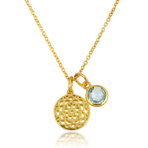 Collar con colgante de filigrana de Plata de Ley 925 a la moda, chapado en oro, stock listo, piedra preciosa iolita clásica para compromiso de boda - Product Image 2