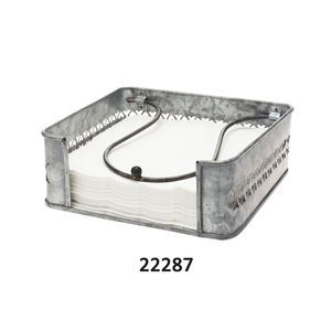 Servilletero de Metal galvanizado plateado rústico, soporte personalizado para mesa, artesanías decorativas, soporte para pañuelos de hierro, decoración del hogar - Product Image 2