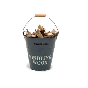 ถังจุดไฟโลหะเคลือบผงสีดําคุณภาพเยี่ยมถังเถ้าแฮนด์เมดขายร้อนขายส่งถังถ่านหินโลหะ - Product Image 4