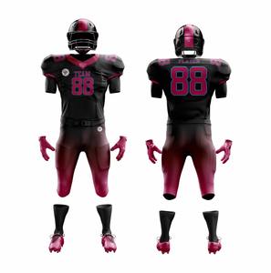 Camisetas de Fútbol Americano Sublimadas Personalizadas de Alta Calidad, Uniformes de Fútbol, Camisetas de Fútbol para Niños Bordadas - Product Image 3