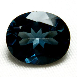London Blue Topaz Oval Cut Faceted Mix Shape Piedra preciosa suelta natural Topacio de alta calidad Fabricación de joyas Piedras DE NACIMIENTO sueltas OEM ODM - Product Image 1
