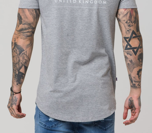 เสื้อยืดออกกำลังกายแขนสั้นสีเทาสำหรับผู้ชายเสื้อออกกำลังกายวิ่งมีขอบโค้งโลโก้ตามสั่ง - Product Image 6