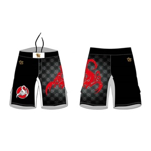 Famous Suppliers High Quality New Arrival Custom Made Sublimation Printed MMA Shorts Microfiber Fabric Unisex Best <b>Material</b> for - Product Image 2