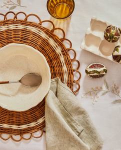 Handcrafted Sustainable Rustic <b>Rattan</b> Charger Plates Natural Eco-friendly <b>Rattan</b> Round <b>Placemat</b> - Product Image 3