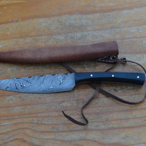 Cuchillo de cocina de acero damasco medieval hoja afilada - Product Image 1