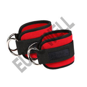 Sangle de fitness unisexe avec logo personnalisé Câble de gymnastique Bande de résistance pour machine Anneau en D Sangles de cheville renforcées Fonction de réglage de boucle - Product Image 6