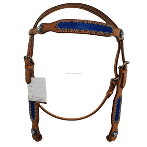 Brida de caballo occidental marrón de calidad superior Headstall y Rein Halter accesorios ecuestres de cuero grueso - Product Image 1