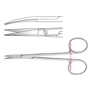 TIJERAS DE FUNCIONAMIENTO FINO IRIS SHARP/SHARP POINT CURVED 11CM Instrumentos quirúrgicos Fabricante y exportador - Product Image 4