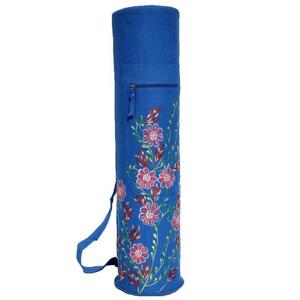 Venta al por mayor diseño personalizado puro algodón Yoga Mat bolsa conjunto de tres 75x19CM Etiqueta Privada lujo indio proveedor - Product Image 2