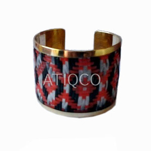Atiqco Women's Classic Ball Shape Antique Gold Plated <b>Copper</b> Alloy Cuff <b>Bangles</b>-Wholesale Export From Uttar Pradesh India - Product Image 3