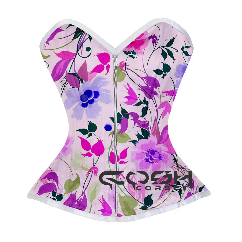 COSH CORSET Club Wear Über brust Steel boned Heavy Duty Slimming Wear Digital gedruckte sublimierte Satin Korsett Anbieter Exporteur