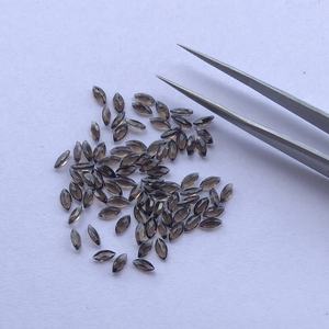 หินควอทซ์สโมคกี้ธรรมชาติขนาด3มม. 4มม. 5มม. อัญมณีทรงหลวมแบบตัดจากร้านค้าออนไลน์ขายส่งราคาสำหรับทำร้านขายเครื่องประดับ - Product Image 1