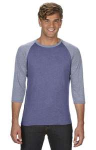 T-shirt raglan unisexe à manches 3/4 pour adulte disponible en plusieurs tailles et couleurs - Product Image 5