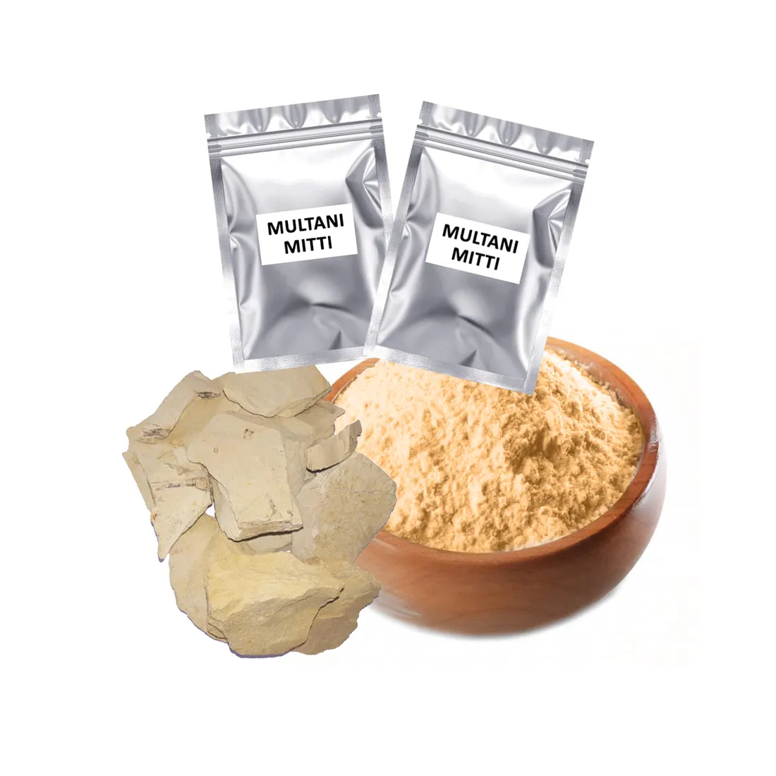 100% organico Multani Mitti polvere di argilla pelle naturale sbiancamento polvere produttore