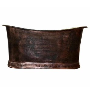 อ่างอาบน้ำทองแดงขนาดใหญ่ทำด้วยมือทำจากโลหะสีน้ำตาลเข้มของจักรพรรดิใหม่ดูหรูหราทันสมัยสไตล์วินเทจ - Product Image 1