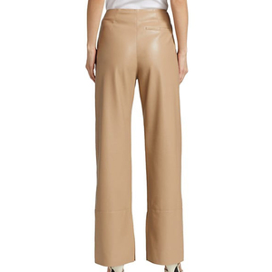 Pantalones de cuero genuino para mujer totalmente personalizados, mezcla perfecta de sofisticación de estilo y comodidad para una declaración de moda elegante - Product Image 4