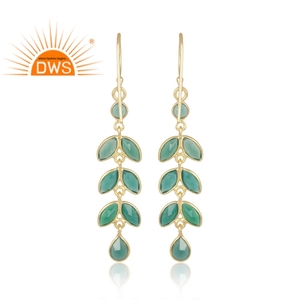 Pendientes Colgantes de Plata de Ley 925 con Ónix Verde Natural, Tendencia 2026, para Mujer, Fabricante de Joyería - Product Image 4