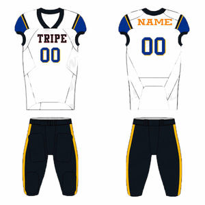 Uniforme de fútbol americano LEVEL SPORTS con sublimación de manga corta y diseño de sarga de aparejos 100% poliéster antibacteriano - Product Image 5