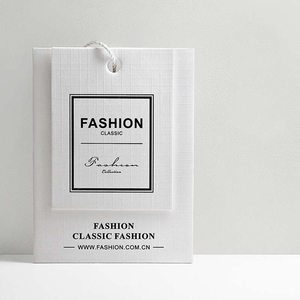 Etiqueta colgante de cartón mate personalizada, <span class=keywords><strong>folleto</strong></span> en relieve para accesorios de ropa, etiqueta de cartón de papel especial para ropa - Product Image 3