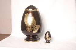 Pot en laiton pur pour crinière, conteneur commémoratif de urn, Pot pour ash et reliques de la fabrication indienne - Product Image 6