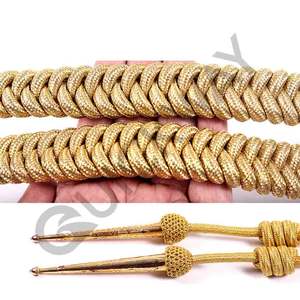 Aiguillette de color dorado personalizado, el precio más bajo de venta, fabricación a granel, Aiguillette con dos puntas doradas - Product Image 6