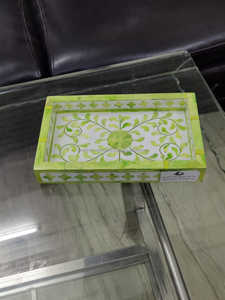 Bandeja plana ecológica con incrustaciones de hueso, juego de bandeja para quemador de incienso con incrustaciones de madreperla, posavasos incluido para incienso árabe Mubhkar - Product Image 4