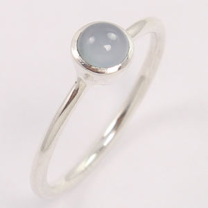 Gemas redondas de Calcedonia natural Anillo de Plata de Ley 925 Tamaño Us 6,75 El mejor regalo Hermoso regalo Ocasiones especiales en venta al por mayor - Product Image 1