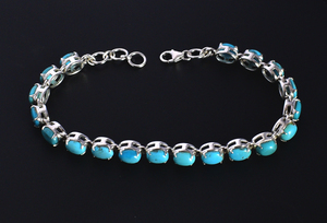 Top bán 925 sterling Silver đá quý Tennis Bangle bán chạy nhất ARIZONA Turquoise Bracelet phụ nữ đồ trang sức mỹ cho phụ nữ - Product Image 4