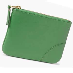 Wholesale Promotional Green Leather <b>Zip</b> Closure <b>Coin</b> <b>Purse</b> <b>Coin</b> Pouch - Product Image 1