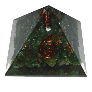Get Online Green Aventurine Orgone Pyramids with Crystal Point : Green Aventurine Orgone Pyramids with Crystal Point for Sale - Product Image 1