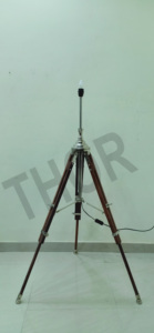 Đèn Sàn Gỗ Ba Chân Hàng Hải Với Giá Đỡ Bằng Gỗ Trong Nhà/Ngoài Trời/Văn Phòng Và Trang Trí Nhà Cửa - Product Image 2