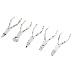 ชุดคีมแว่นครอบตาสเตนเลสสตีล5ชิ้น,คีมซ่อมกรอบแว่นตาออปติคัลพร้อมกระเป๋าใส่สีดำCE - Product Image 4