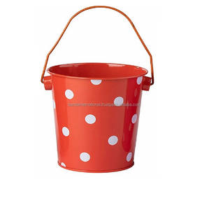 Jardineras de flores de decoración de granja de jardín de zinc galvanizado con mango jardineras de árbol de metal Cubo de riego de plantas de hierro con mango - Product Image 6