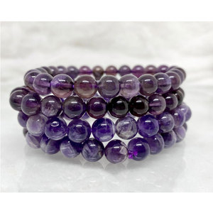 Superior Quality Unique Design Widely Selling Unisex Healing Amethyst Round <b>Gemstone</b> Beaded <b>Bracelet</b> at Low Market Price - Product Image 6