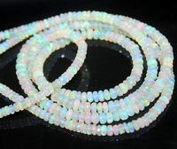 Cuentas de piedras preciosas sueltas con forma de Rondelle facetadas de ópalo etíope de grado AAA, fabricación de joyas de fuego múltiple, precio al por mayor increíble