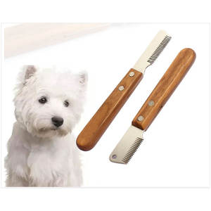 Toilettage pour animaux De compagnie Professionnel En Acier Inoxydable Bandes Couteau Offre Spéciale Toilettage Rayures Couteau - Product Image 1