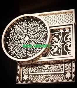 RAMADAN MERE DE PERLE ARTISANAT BOIS ARTISANAT PLATEAU DE SERVICE POUR DÉCOR EID DÉCOR HOME DECOR CADEAU PLATEAU DE CUISINE PLATEAU RAMADAN - Product Image 3
