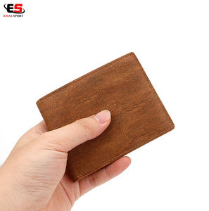 Portefeuille de styliste en cuir véritable pour homme, double compartiment pliable, Slim, avec Logo personnalisé, nouvelle collection - Product Image 3