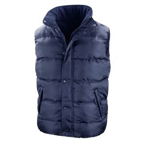 Anorak-veste sans manches rembourrée pour hommes, gilet d'extérieur noir avec poches à fermeture éclair sur les deux côtés, pour l'hiver - Product Image 2