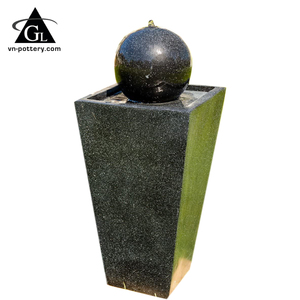 Fuente de Agua de Cemento y Terrazo / Estilo Moderno / Nuevo Diseño Moderno / Tamaños D70xH90 y D70xH110cm / para Jardín, Villa, Resort, Hotel - Product Image 4