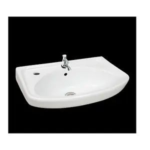 Lavabo de baño de cerámica de tamaño pequeño personalizado, delantal de tocador de último diseño a precio asequible