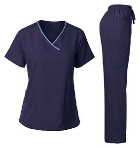 Offre Spéciale V-cou Uniformes D'hôpital Médical Gommages Infirmiers Uniformes Gommage Ensemble Manches Courtes Hauts jogger pantalon Uniforme Pour Les Femmes - Product Image 6