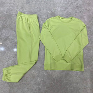 Venta al por mayor de peso pesado de algodón OEM logotipo personalizado 100% algodón Unisex chándal mujeres Jogger conjunto a juego hombres chándal liso hombres chándal - Product Image 3