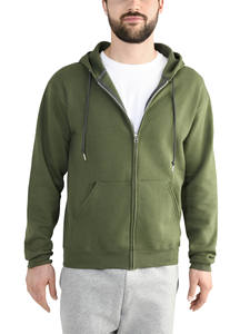 Haute Qualité pas cher prix des Hommes Sweats À Capuche Zippés vert olive - Product Image 2