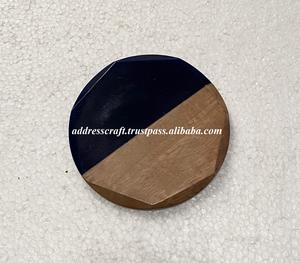 Regalo de inauguración de la casa, posavasos de madera de mango y resina, juego de posavasos de mármol de cuatro piezas para vajilla, hogar, Hotel, restaurante, alfombrillas de uso - Product Image 6