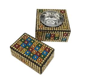 Brûleur de Bakhoor Arabe Religieux en Gros Tout-en-un en Bois, Résine et Métal Laiton Incrusté, Parfum de Rose, Personnalisable, Fabricant Indien - Product Image 1